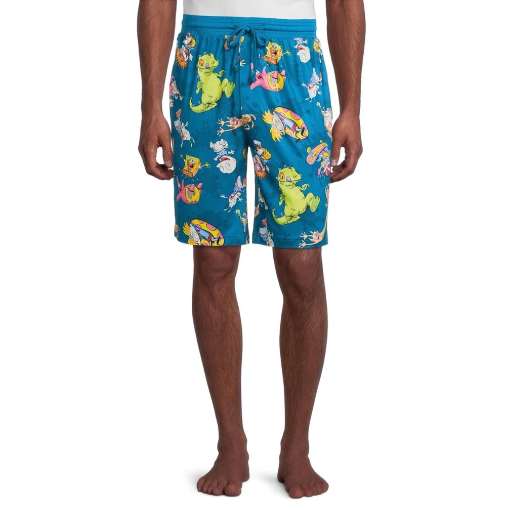 Nickelodeon 90's Men's Print Lounge Sleepwear Shorts Pajamas SZ Large 36-38 NEW